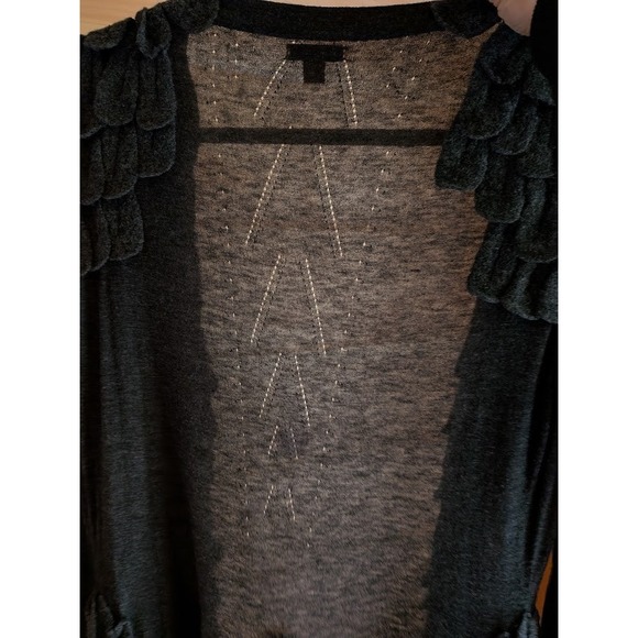 Anthropologie Leifsdottir Womens Size M Sweater Wool Cashmere Blend Ruffle Boho - Picture 6 of 11